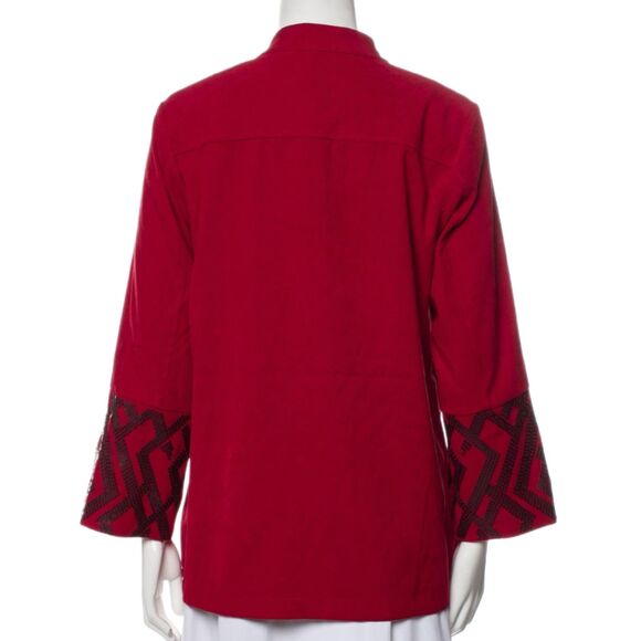 Bob Mackie NWT Scarlet Red Wearable Art Sequin Evening Jacket, Size L (12-14) - Picture 2 of 8